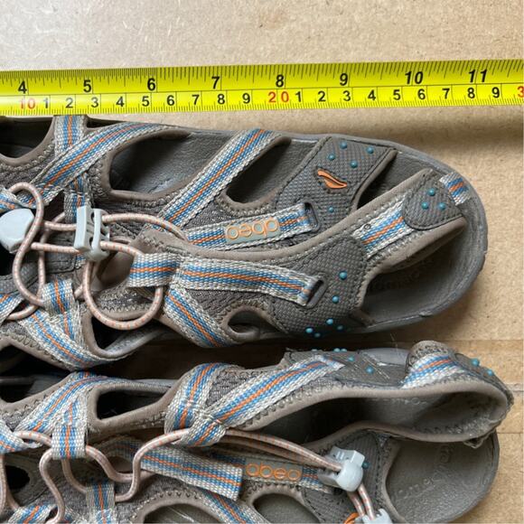 Abeo Gray and Orange  Sandals W 12 1/2 - Picture 6 of 6